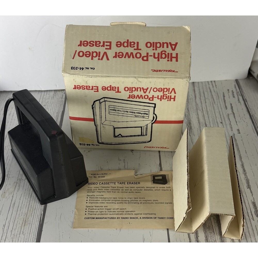 Realistic High-Power Bulk Video Audio Tape Eraser Degausser RadioShack 44-233